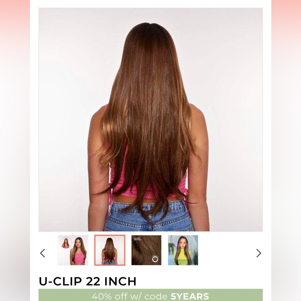 Insert Name Here - INH - Dark Ash - 22 in Extension - Uclip - Hair Extensions